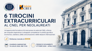 6 tirocini extracurriculari al CNEL per neolaureati